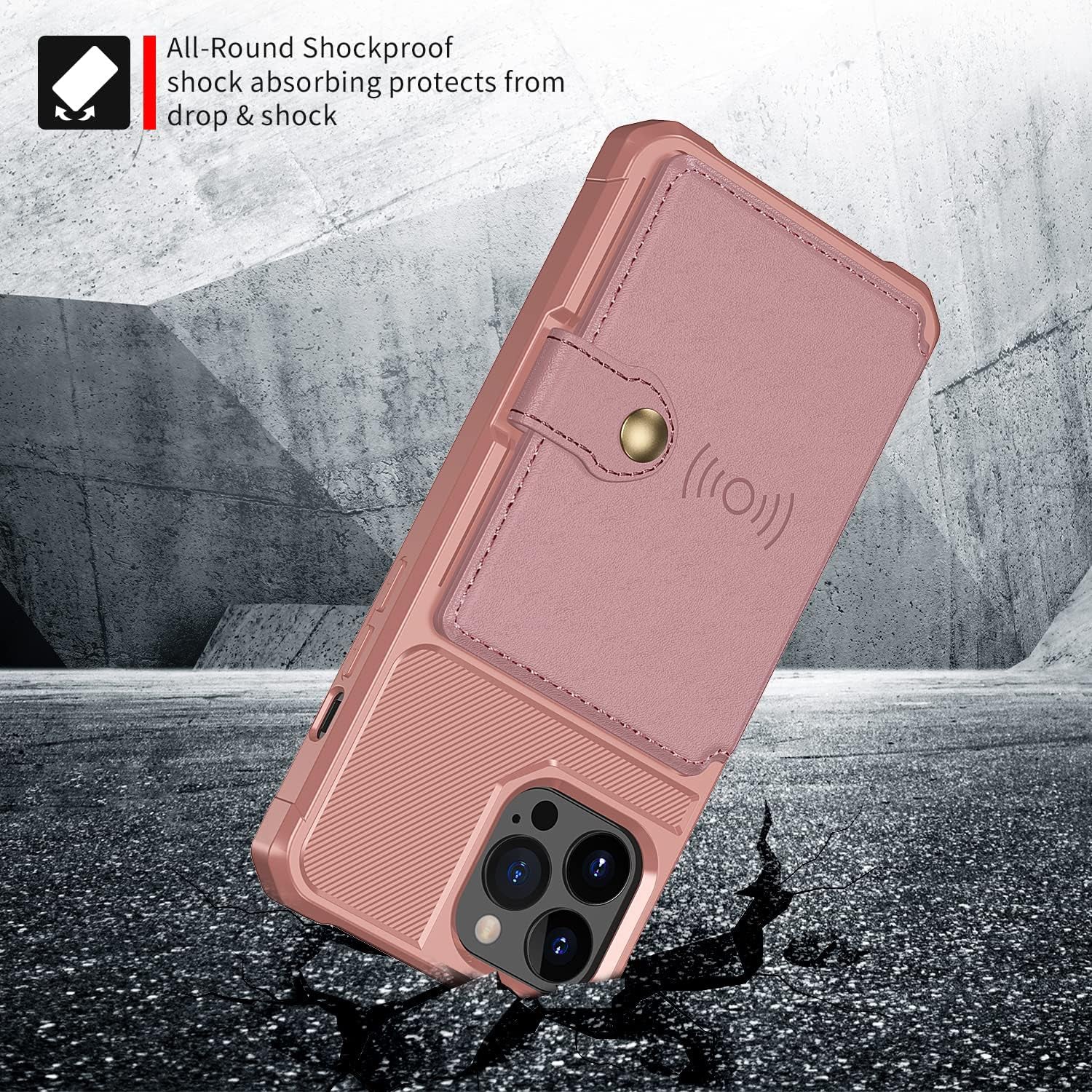 iPhone 15 Pro Max Fall prevention Magnetic suction card Case