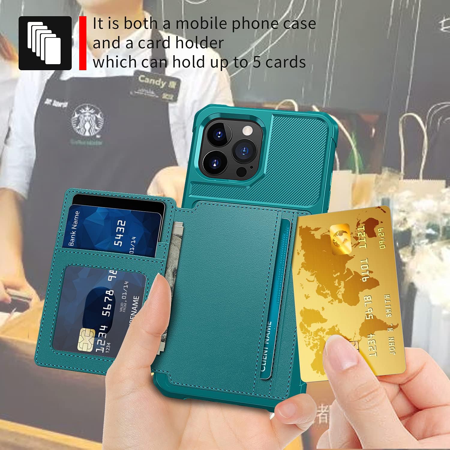 iPhone 15 Pro Fall prevention Magnetic suction card Case