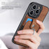 iPhone 15 Pro Solid Vintage Hardware Ring Leather Case