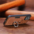 iPhone 15 Pro Solid Vintage Hardware Ring Leather Case