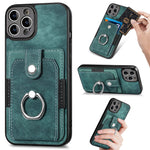 iPhone 15 Pro Solid Vintage Hardware Ring Leather Case