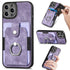 iPhone 15 Pro Solid Vintage Hardware Ring Leather Case