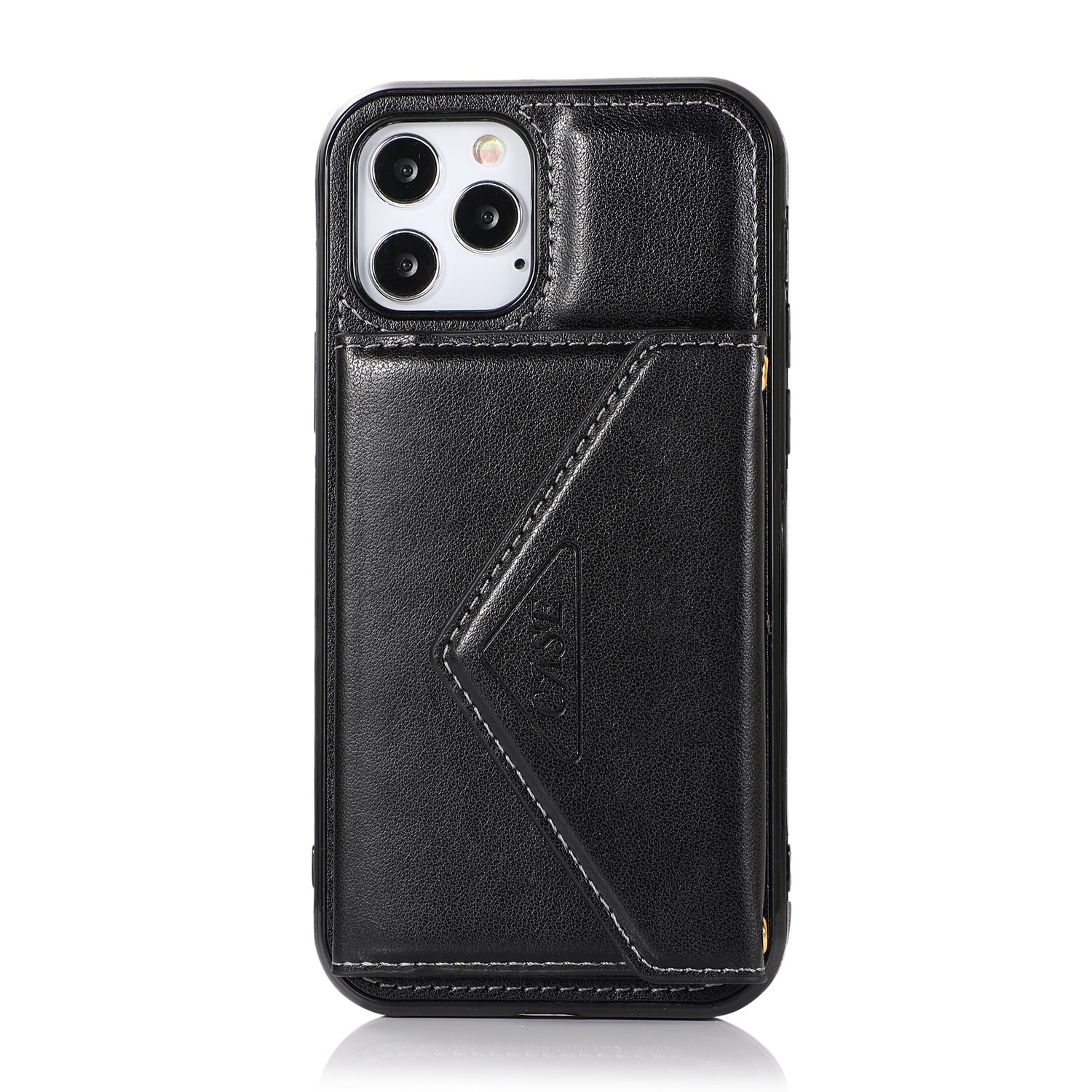 iPhone 15 Pro Max Triangle Crossbody Multifunctional Card Insertion Leather Case