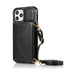 iPhone 15 Pro Max Triangle Crossbody Multifunctional Card Insertion Leather Case