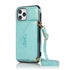 iPhone 15 Pro Max Triangle Crossbody Multifunctional Card Insertion Leather Case