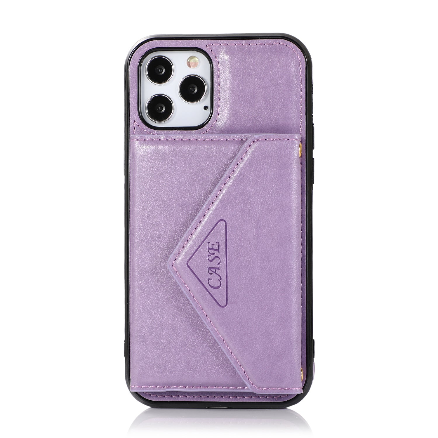 iPhone 15 Pro Max Triangle Crossbody Multifunctional Card Insertion Leather Case