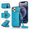 iPhone 15 Pro Max Triangle Crossbody Multifunctional Card Insertion Leather Case