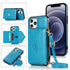 iPhone 15 Pro Max Triangle Crossbody Multifunctional Card Insertion Leather Case