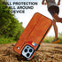 iPhone 15 Pro Rear Cover Wrist Strap Card Insertion Phone Case