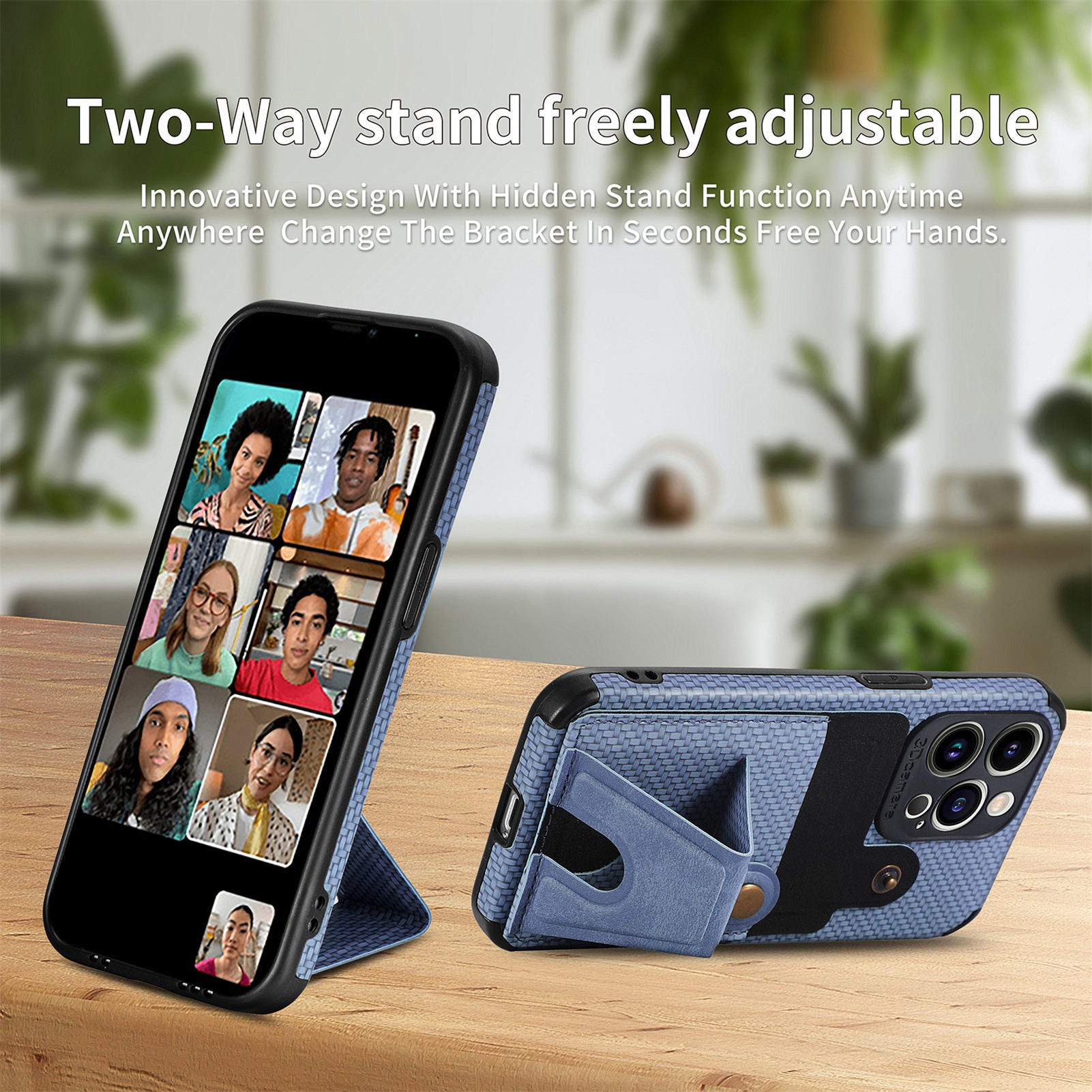 iPhone 15 Pro Max Multi Angle Bracket Card Insertion Magnetic Suction Anti Drop Case