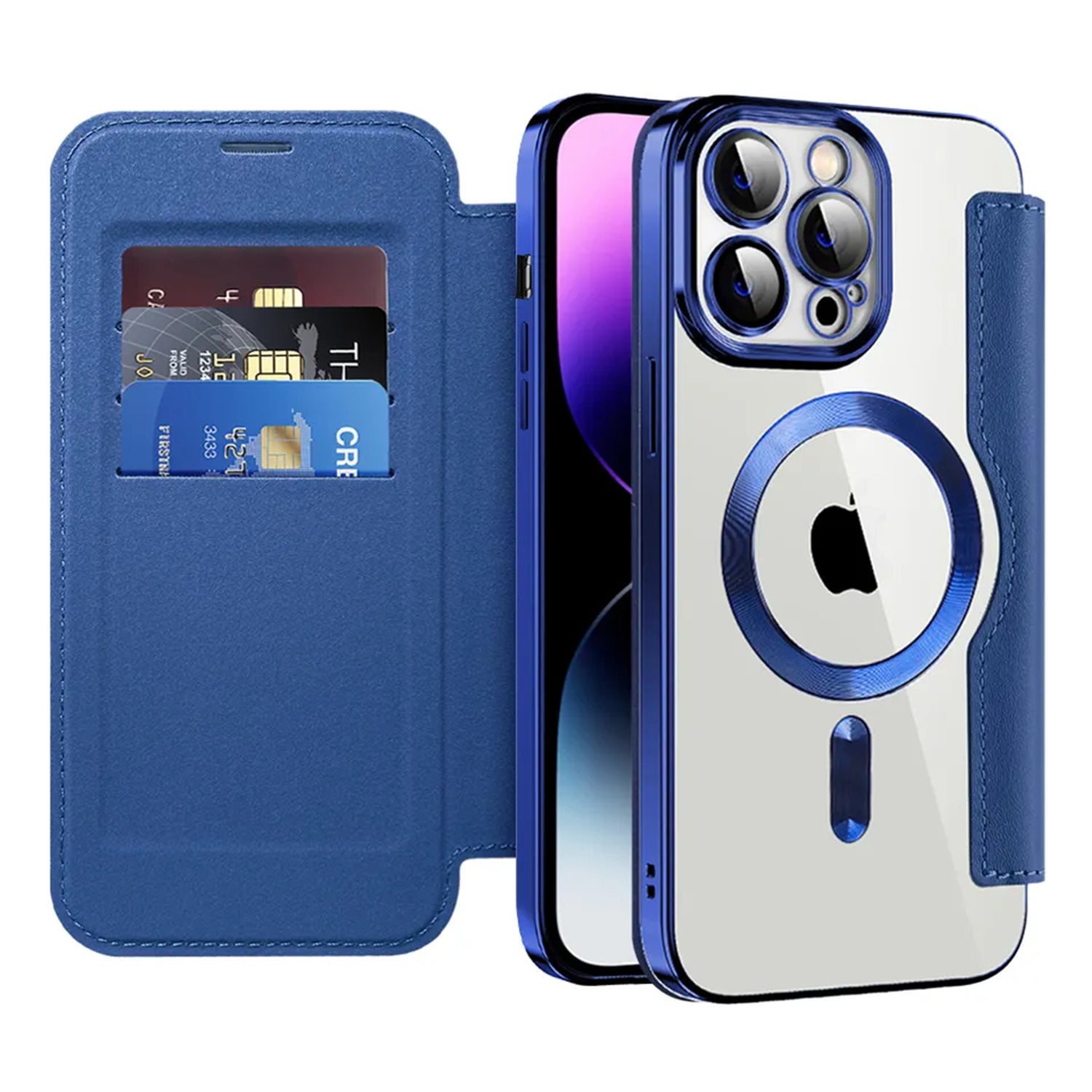 Case for iPhone 15 Pro Max Case Wallet Compatible with Magsafe, Shockproof Full Protective Flip Folio Wallet Case with RFID Blocking Card Slot PU Leather Cover for iPhone 15 Pro Max