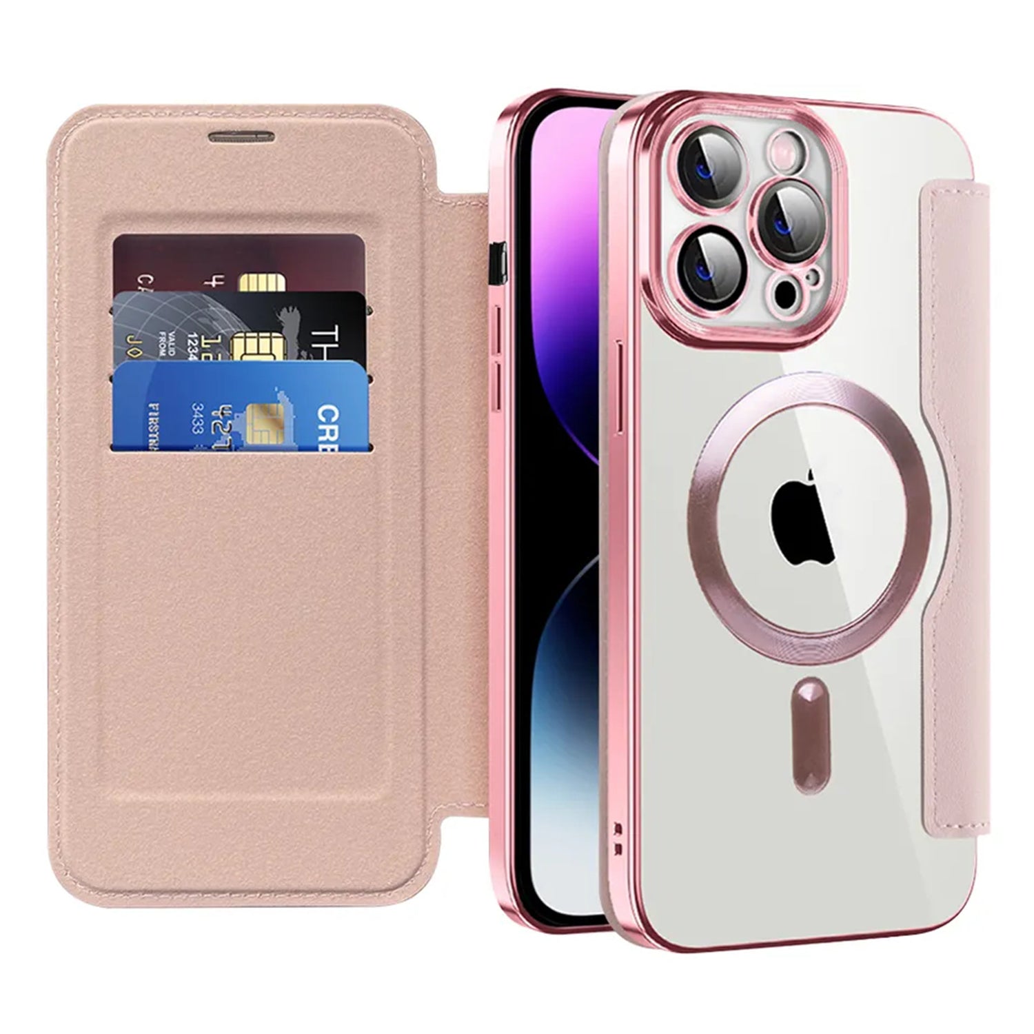 Case for iPhone 15 Pro Max Case Wallet Compatible with Magsafe, Shockproof Full Protective Flip Folio Wallet Case with RFID Blocking Card Slot PU Leather Cover for iPhone 15 Pro Max