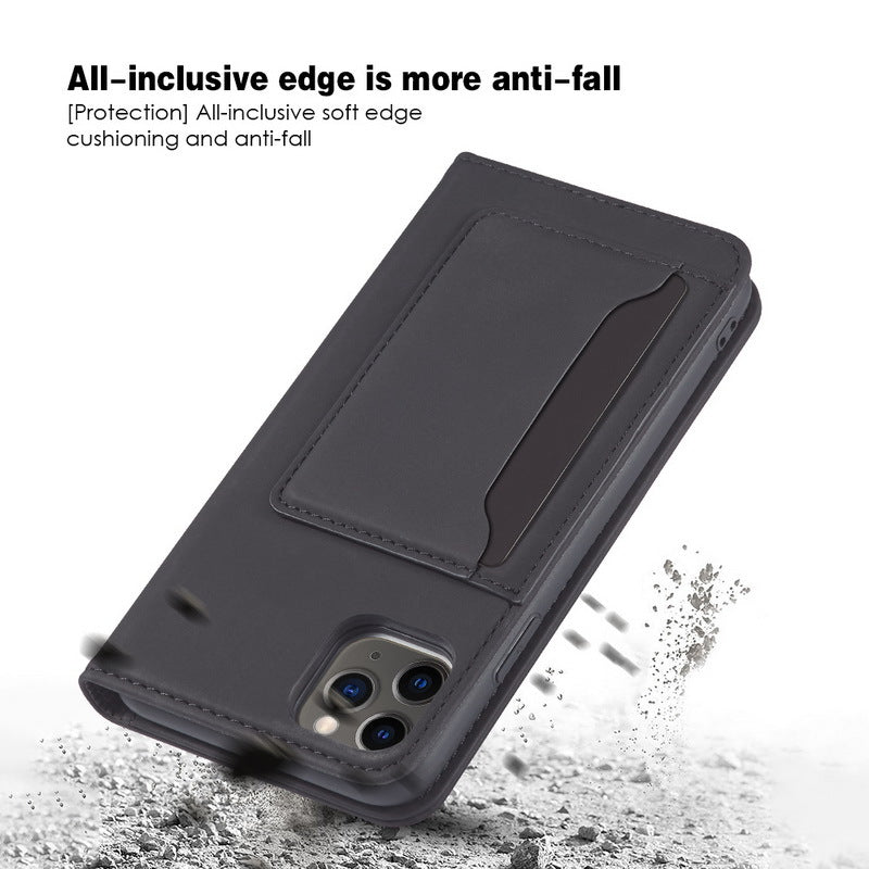 iPhone 15 Pro Flip Leather Sheath Phone Case