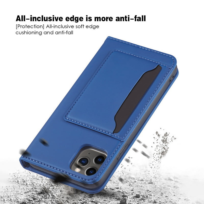 iPhone 15 Pro Max Flip Leather Sheath Phone Case