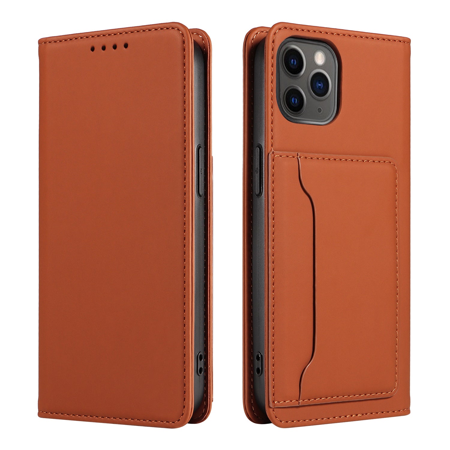 iPhone 15 Pro Max Flip Leather Sheath Phone Case