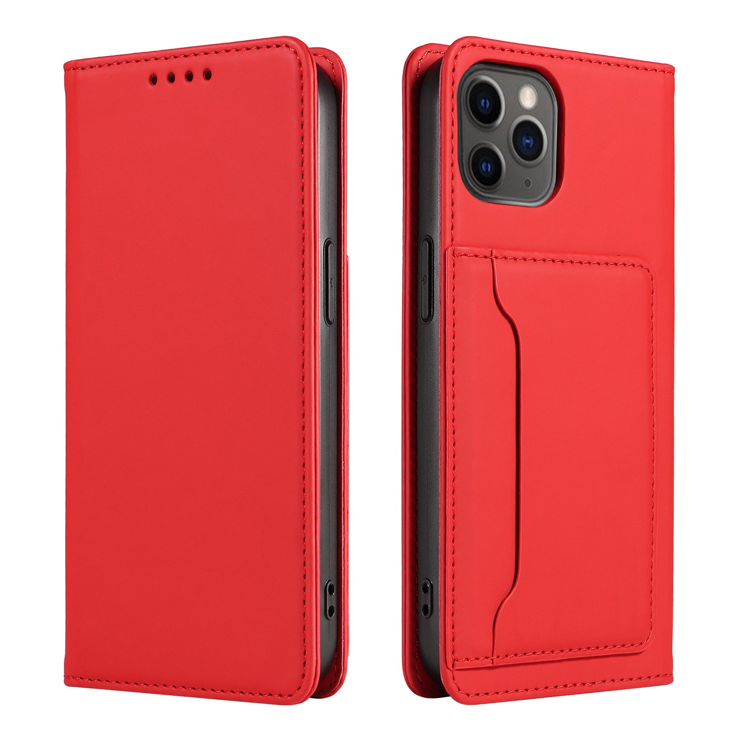 iPhone 15 Pro Max Flip Leather Sheath Phone Case