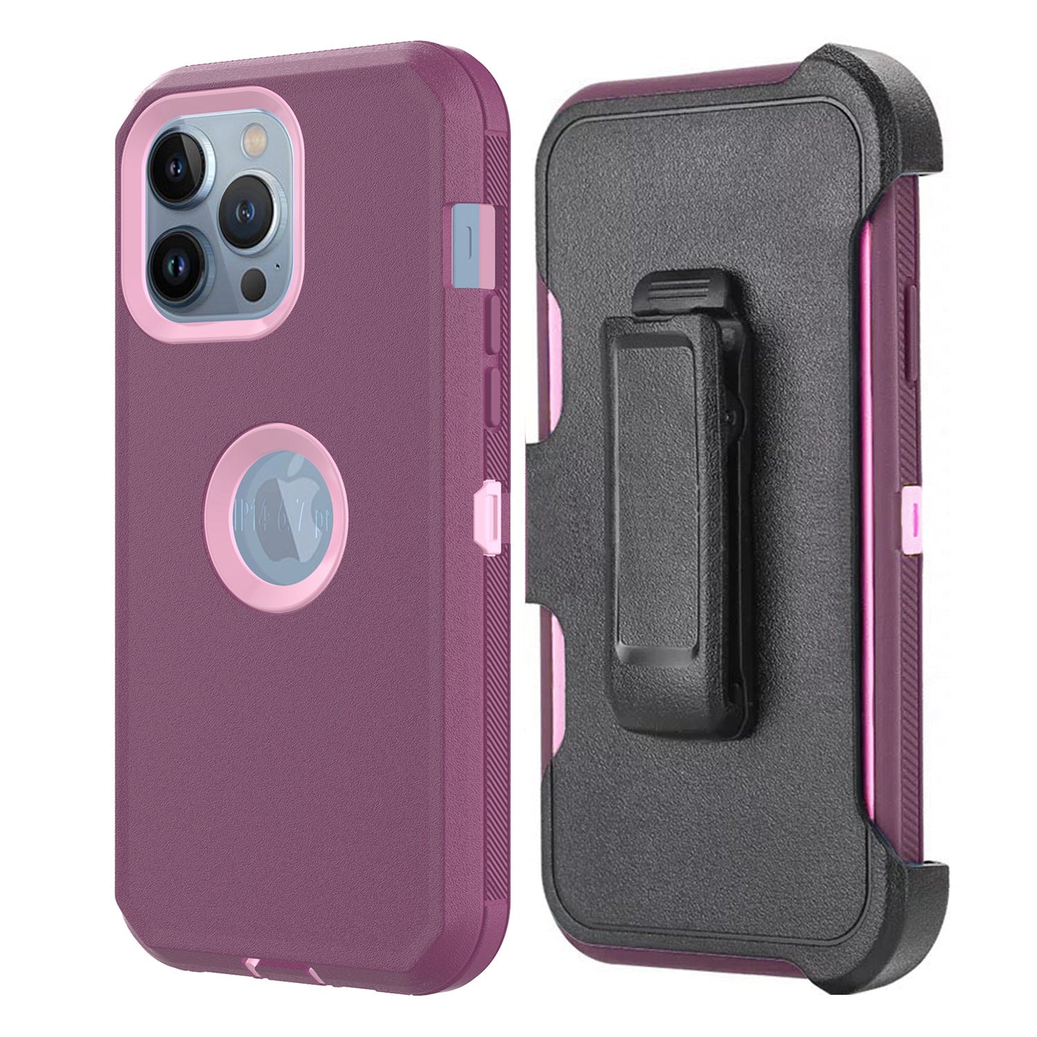 iPhone 15 Pro With Kickstand Belt Clip Full Protection Heavy Duty Case