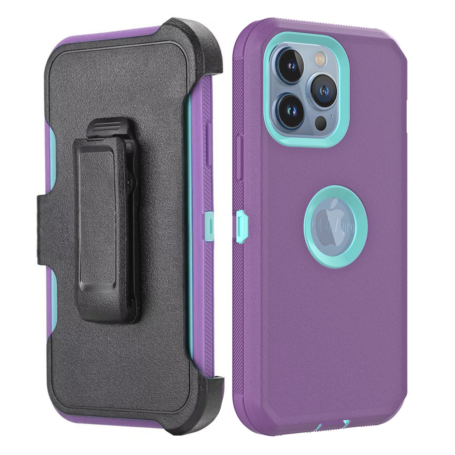 iPhone 15 Pro With Kickstand Belt Clip Full Protection Heavy Duty Case