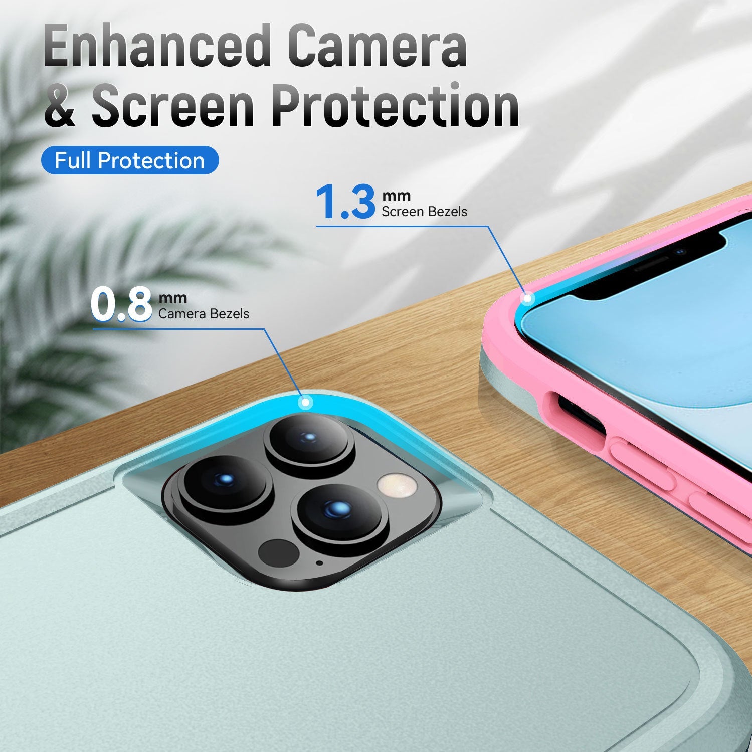 iPhone 15 Pro Kickstand Fully Protected Heavy-Duty Shockproof Case