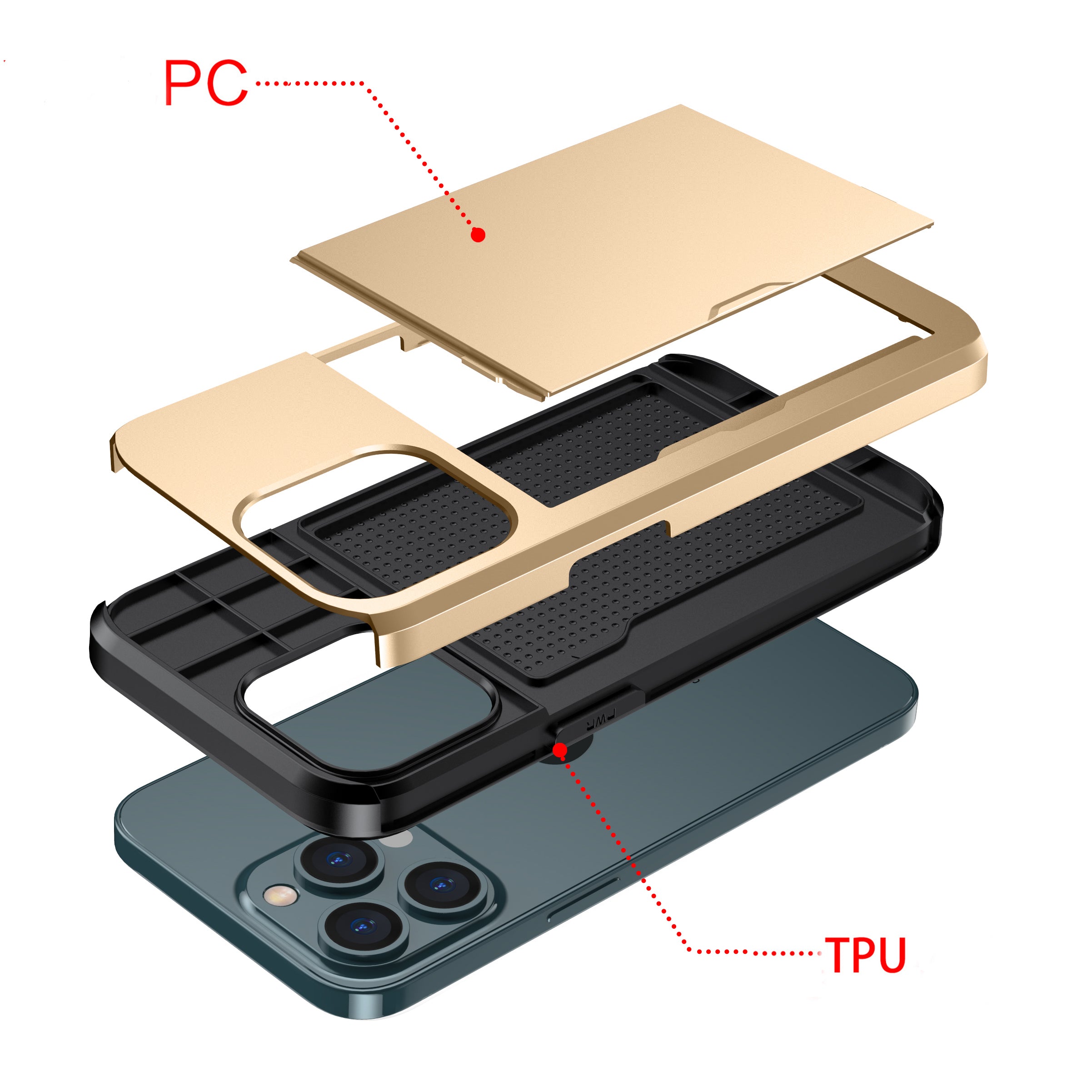 iPhone 15 Pro Max Card Insertion and Sliding Type Case