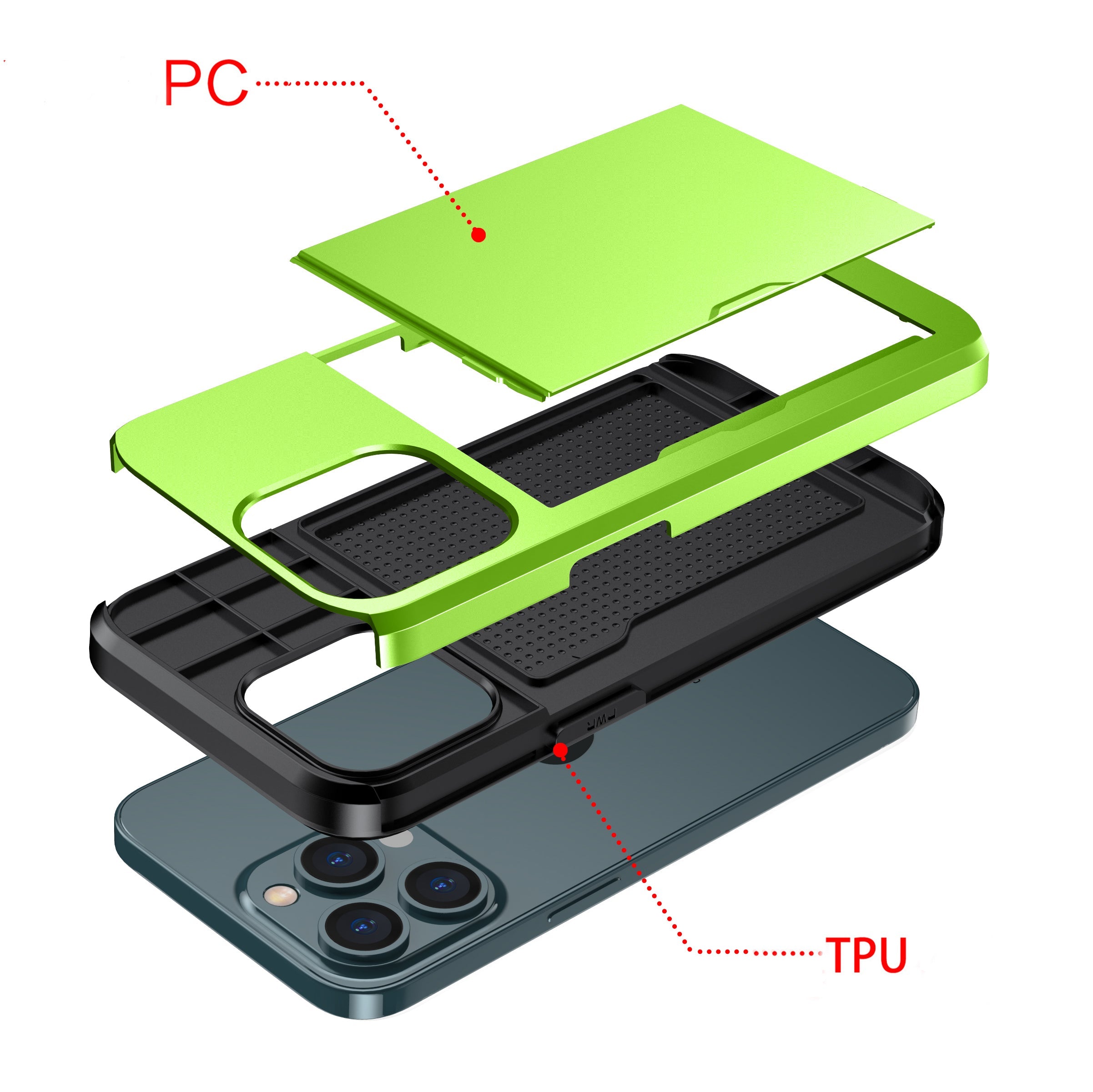 iPhone 15 Pro Card Insertion and Sliding Type Case