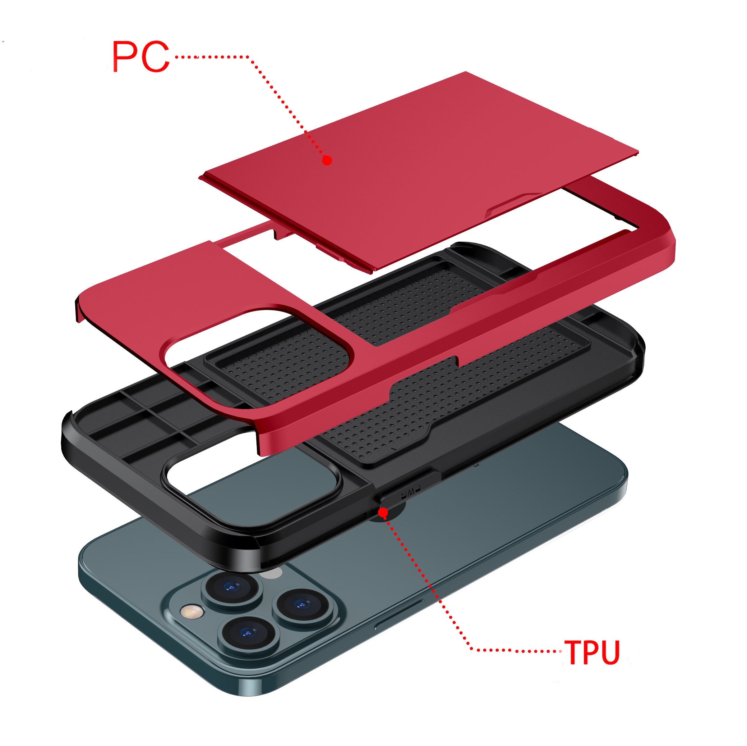 iPhone 15 Pro Max Card Insertion and Sliding Type Case