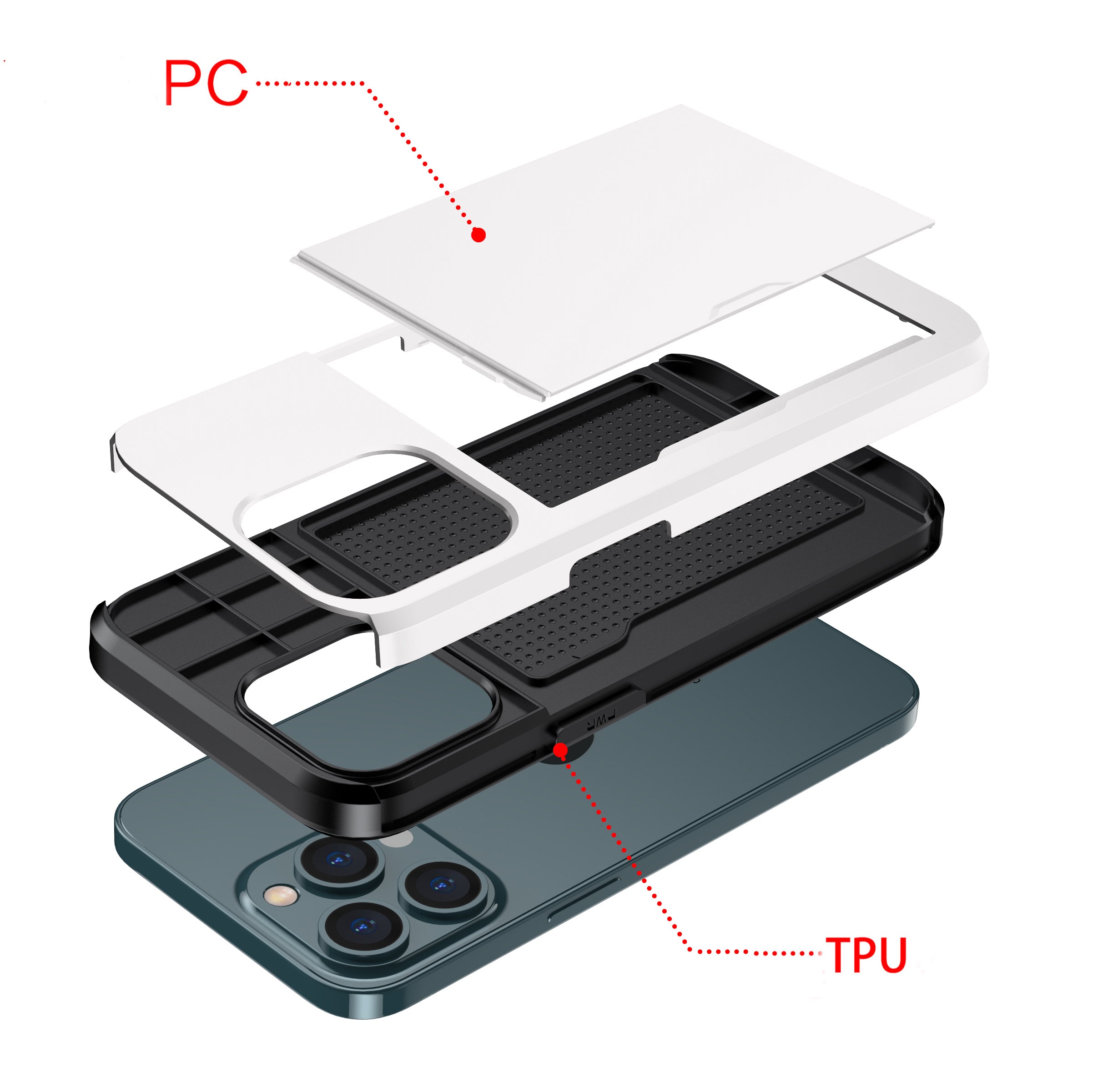 iPhone 15 Pro Max Card Insertion and Sliding Type Case