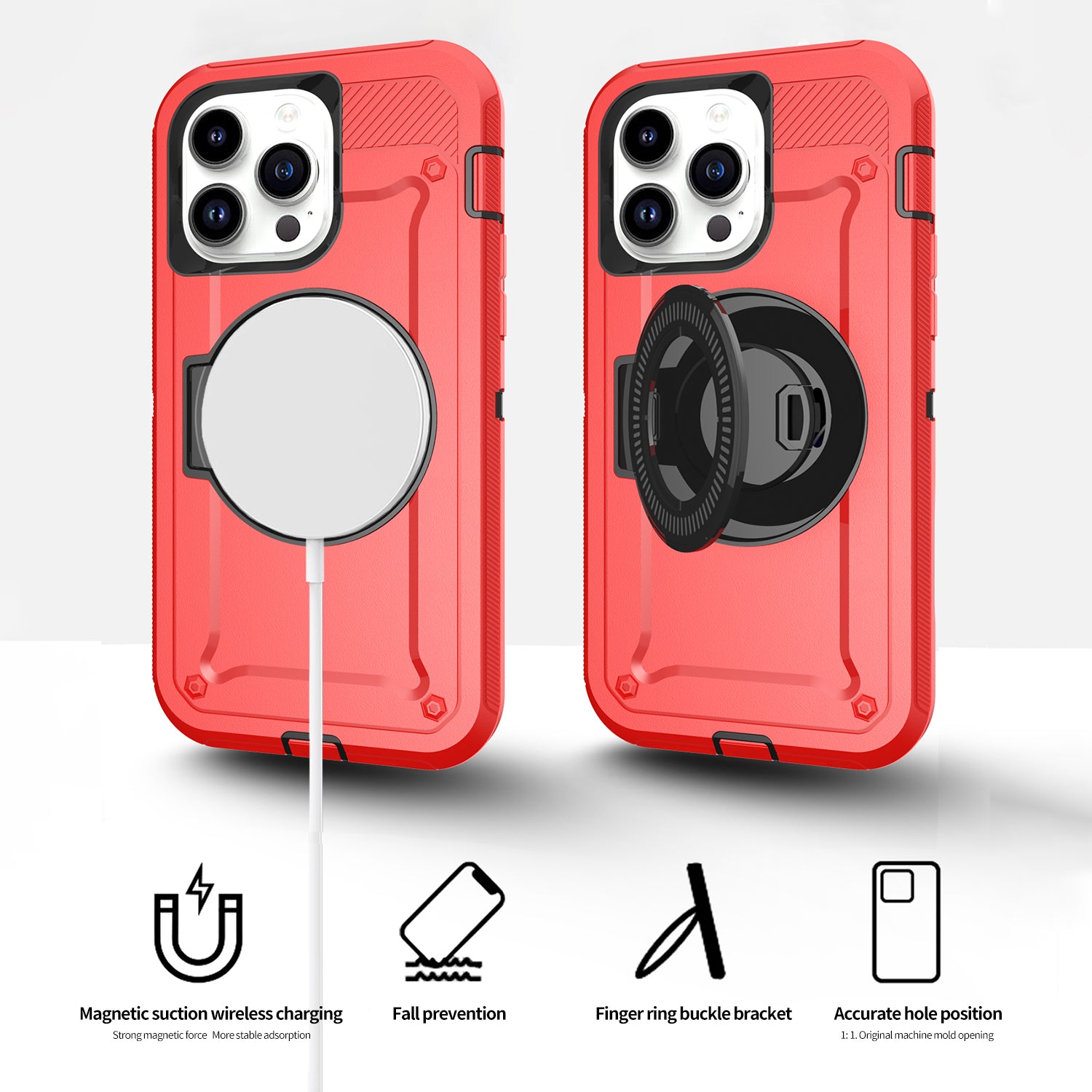 iPhone 15 Pro Wireless magnetic Finger ring buckle bracket Case