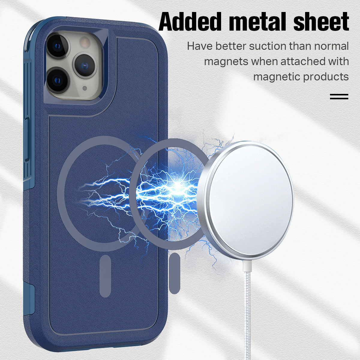 iPhone 15 Pro Max Car Mounted Magnetic Suction 2in1 Frosted Anti Fall Phone Case