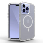 iPhone 15 Pro Magnetic Attraction Transparent Full Protection Heavy Phone Case