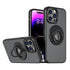 iPhone 15 Pro Max Hollow Out Ring Rotating Magnetic Suction Bracket Protective Sleeve Case