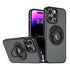 iPhone 15 Pro Hollow Out Ring Rotating Magnetic Suction Bracket Protective Sleeve Case