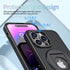 iPhone 15 Pro Hollow Out Ring Rotating Magnetic Suction Bracket Protective Sleeve Case