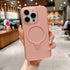 iPhone 15 Pro Translucency Magnetic Suction Bracket Phone Case