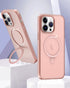 iPhone 15 Pro Translucency Magnetic Suction Bracket Phone Case