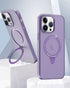 iPhone 15 Pro Translucency Magnetic Suction Bracket Phone Case