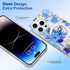 iPhone 15 Pro Max Printed Double-Layer Transparent Magnetic Suction Phone Case