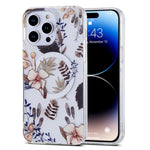 iPhone 15 Pro Printed Double-Layer Transparent Magnetic Suction Phone Case