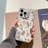 iPhone 15 Pro Printed Double-Layer Transparent Magnetic Suction Phone Case