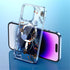 iPhone 15 Pro Max Printed Double-Layer Transparent Magnetic Suction Phone Case