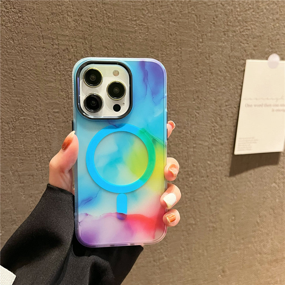 iPhone 15 Pro Ink Colorful Magnetic Phone Case