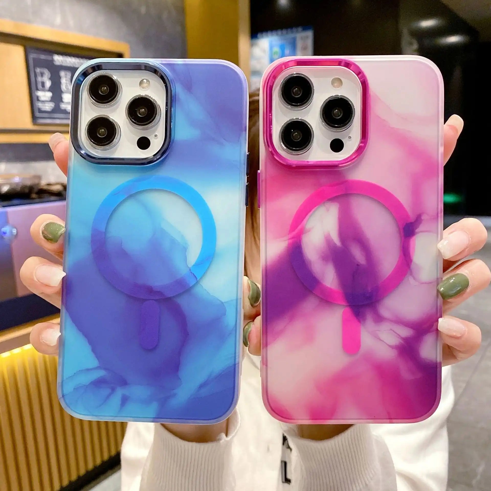 iPhone 15 Pro Ink Colorful Magnetic Phone Case