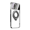 iPhone 15 Pro Max Regard Window Magnetic Suction Electroplating Integrated Bracket Phone Case