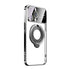 iPhone 15 Pro Regard Window Magnetic Suction Electroplating Integrated Bracket Phone Case