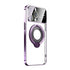 iPhone 15 Pro Regard Window Magnetic Suction Electroplating Integrated Bracket Phone Case