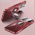 iPhone 15 Pro Regard Window Magnetic Suction Electroplating Integrated Bracket Phone Case