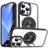 iPhone 15 Pro Transparent Silicone 360 Degree Rotating Bracket Phone Case