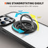 iPhone 15 Pro Transparent Silicone 360 Degree Rotating Bracket Phone Case