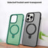 iPhone 15 Pro Max Magsafe with Stand Translucent Back Slim Protective Phone Case Comes with Same Color Lens Film