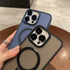 iPhone 15 Pro Max Magsafe with Stand Translucent Back Slim Protective Phone Case Comes with Same Color Lens Film